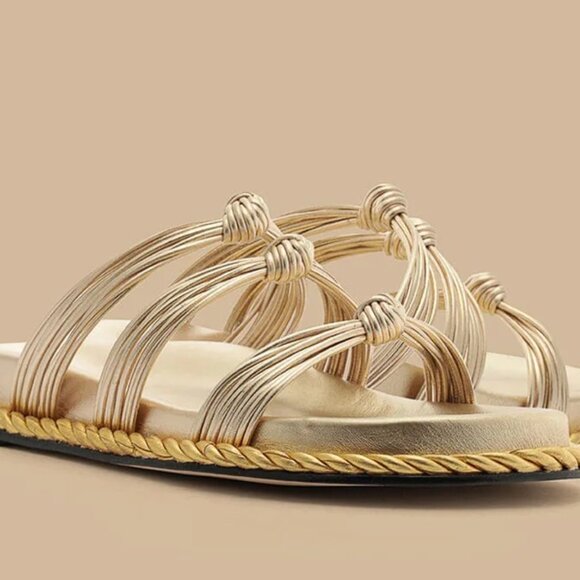 Gold knot slide sandal - Picture 1 of 6